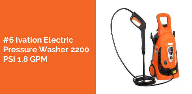Ivation Electric Pressure Washer 2200 PSI 1.8 GPM with Power Hose Nozzle Gun